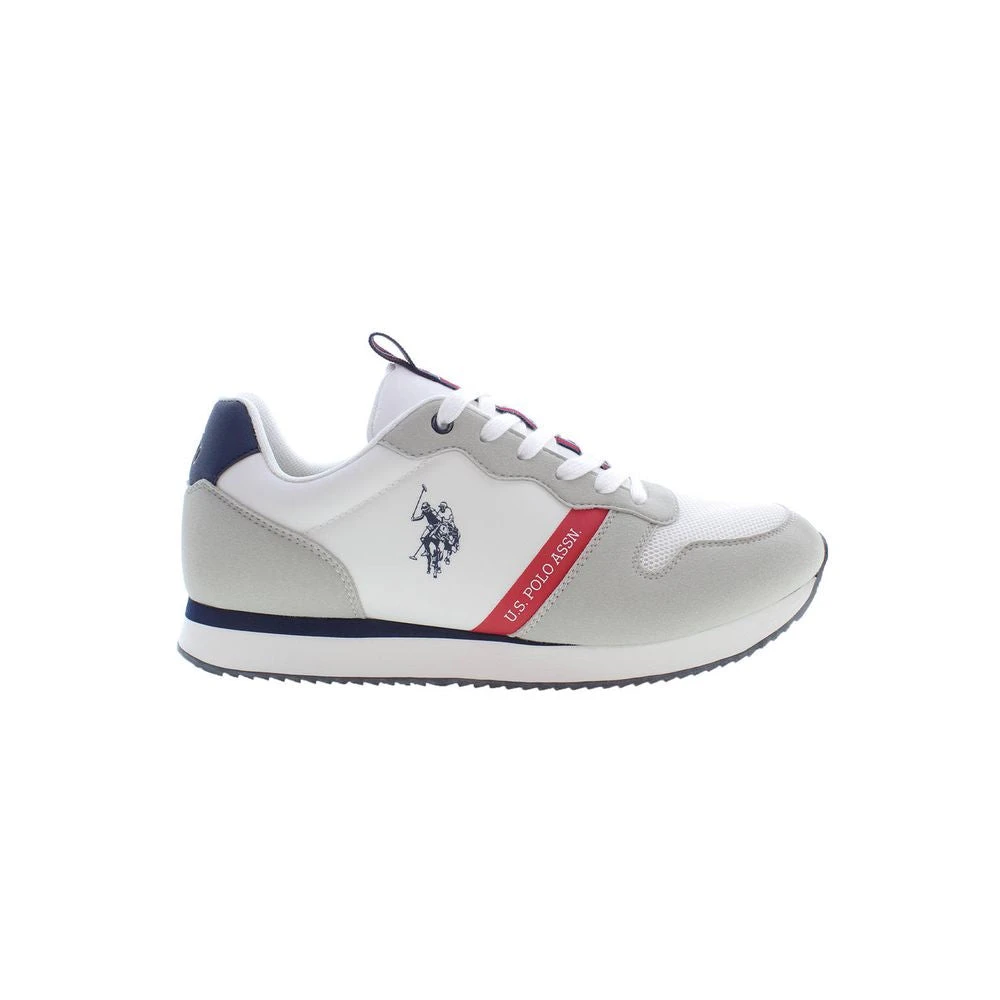 U.s. Polo Assn. Men's Multicolor Sneakers, 10 Uk, White Polyester Sneaker
