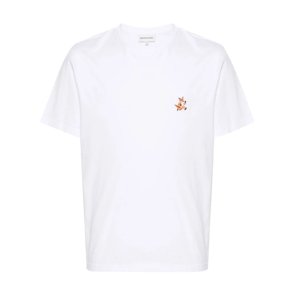 Maison Kitsuné Witte Speedy Fox T-shirt White Heren