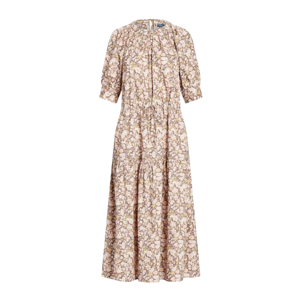 Ralph Lauren Bloemen Midi Jurk Multicolor Dames