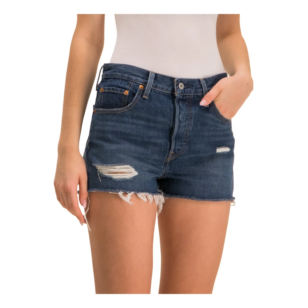 Levi's Korte spijkerbroek Blue Dames