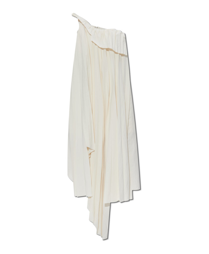 pleated-off-shoulder-dress