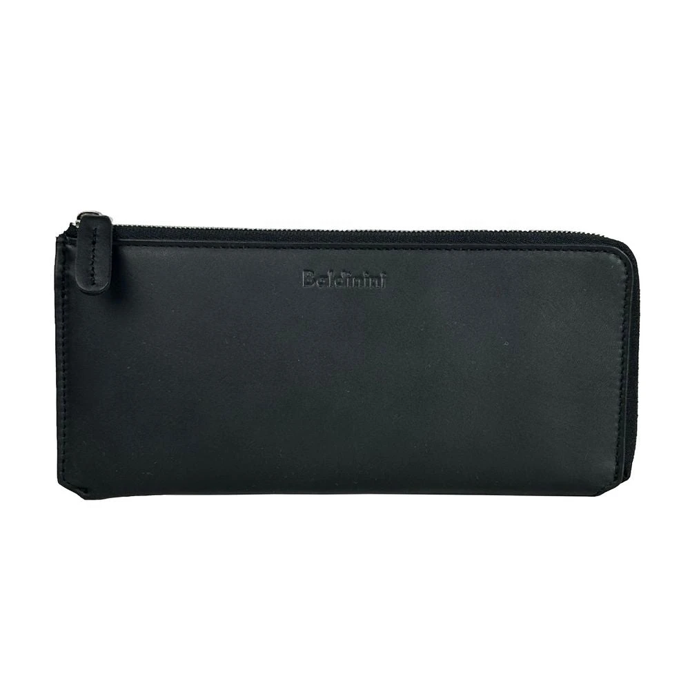 Baldinini Elegante zwarte leren reisorganizer Black Unisex