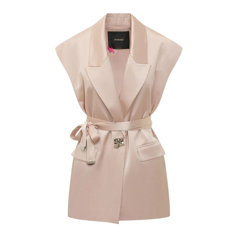 Pinko Women's Pink Melanzana Blazer - O - Waistcoats - 2XL - Jackets