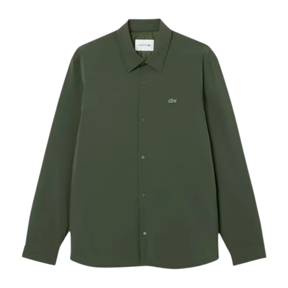 Lacoste Gewatteerd Waterafstotend Overshirt Groen Green Heren