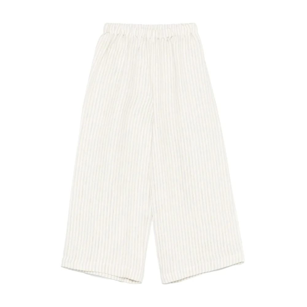 Il Gufo Men's White Stylish Linen Trousers For Juniors