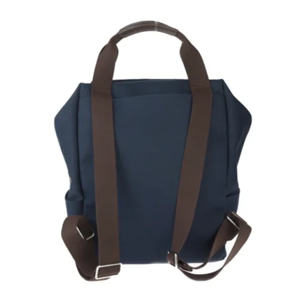 Hermès Vintage Pre-owned Leather backpacks Blue Dames