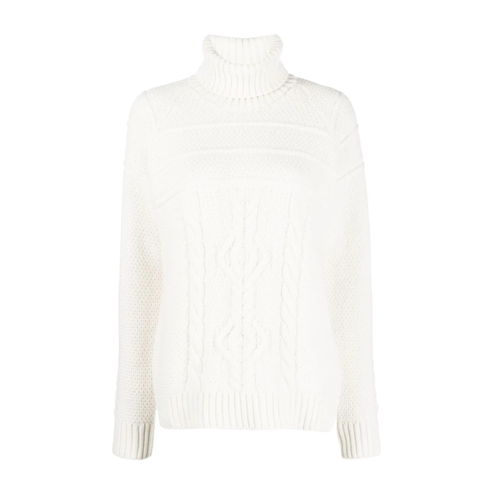 Eleventy Witte Wol Raglan Trui White Dames