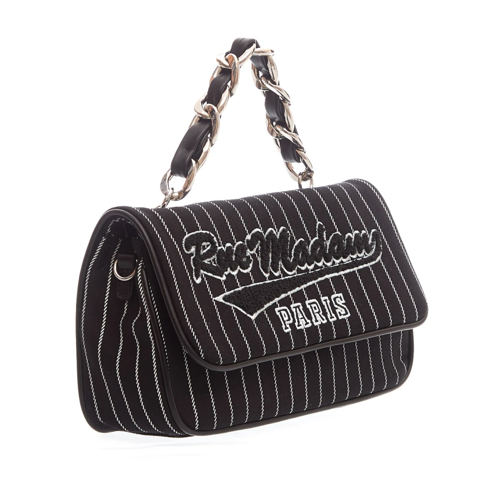 Rue Madam Zwarte Schoudertas met Magneetsluiting Black Dames