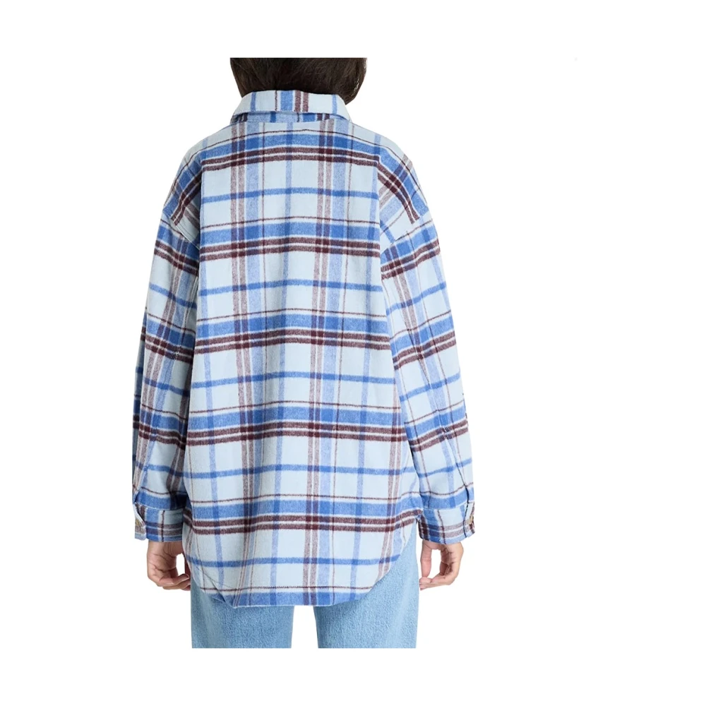 Lee Geruite Lange Mouw Shirt Blue Dames