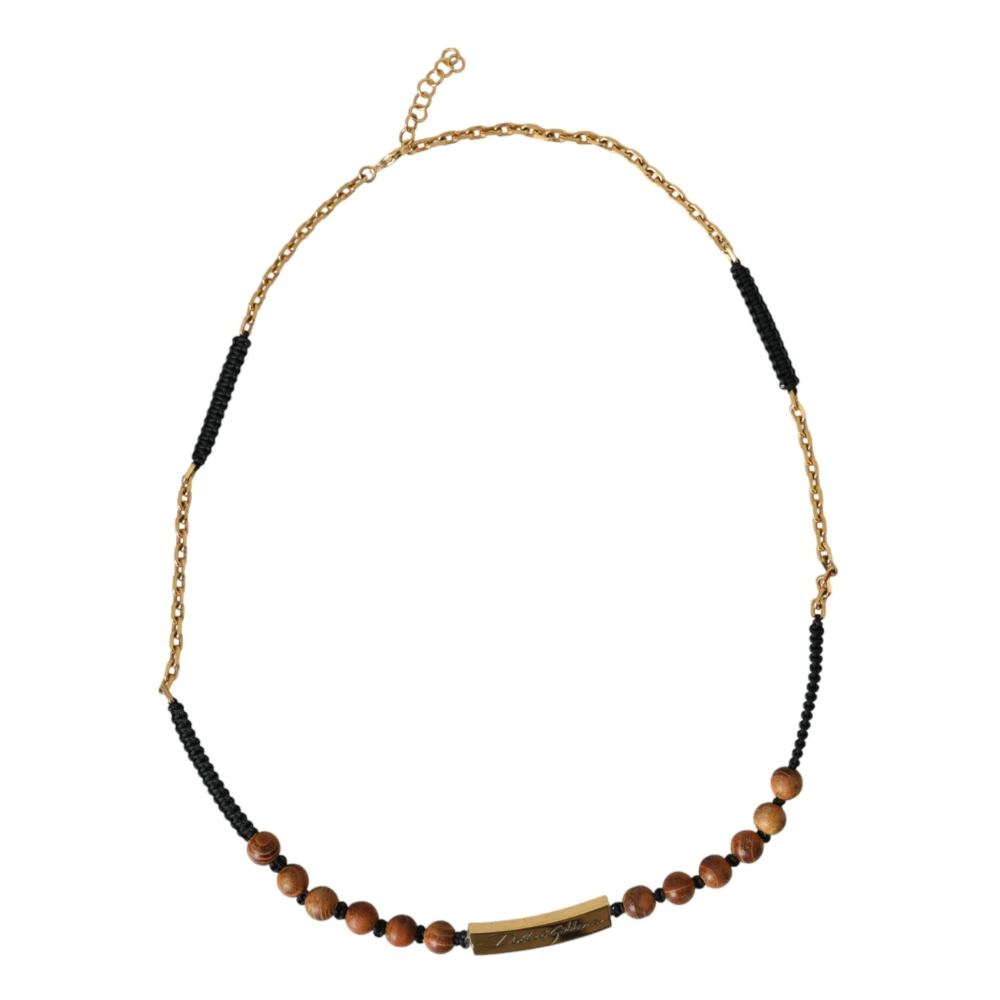 Dolce & Gabbana Men's Multicolor Necklaces, One Size, Beaded Chain Necklace
