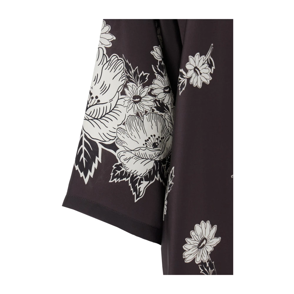 P.a.r.o.s.h. Bloemen V-Hals Lange Jurk Bruin Multicolor Dames