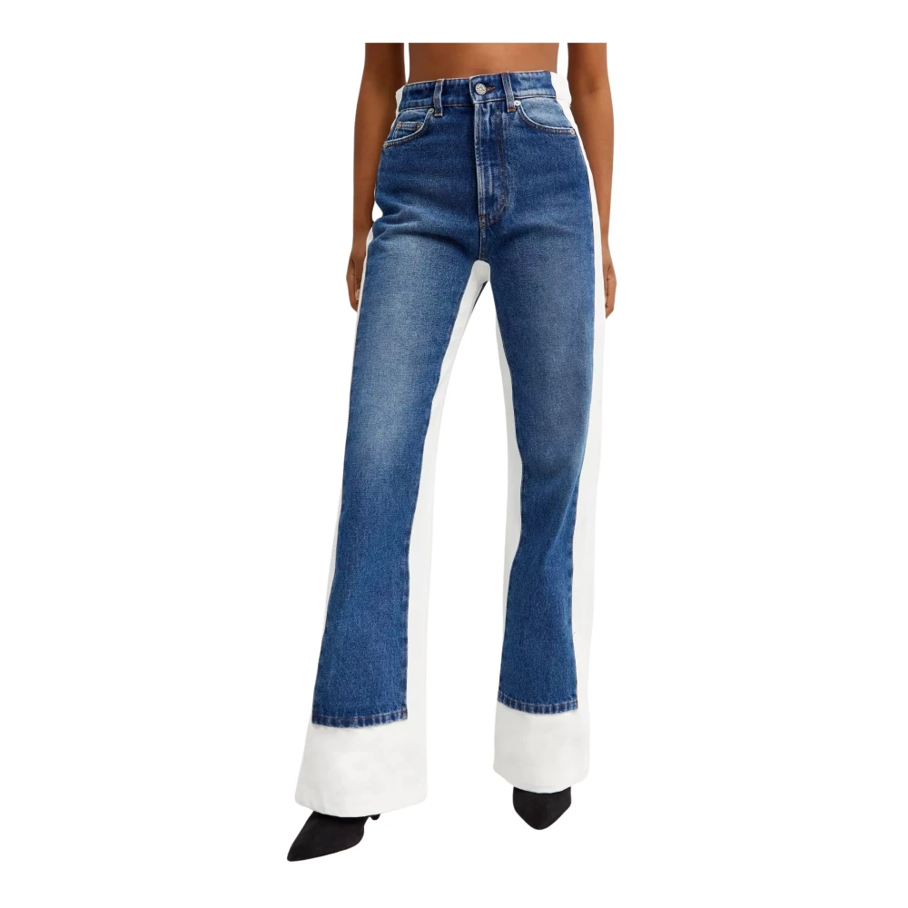 Jean Paul Gaultier Blauwe Trompe-L'oeil Dames Jeans Blue Dames