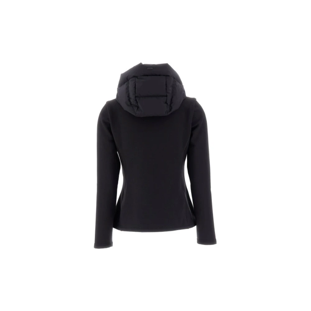 Herno Gewatteerde Hooded Donsjas Black Dames