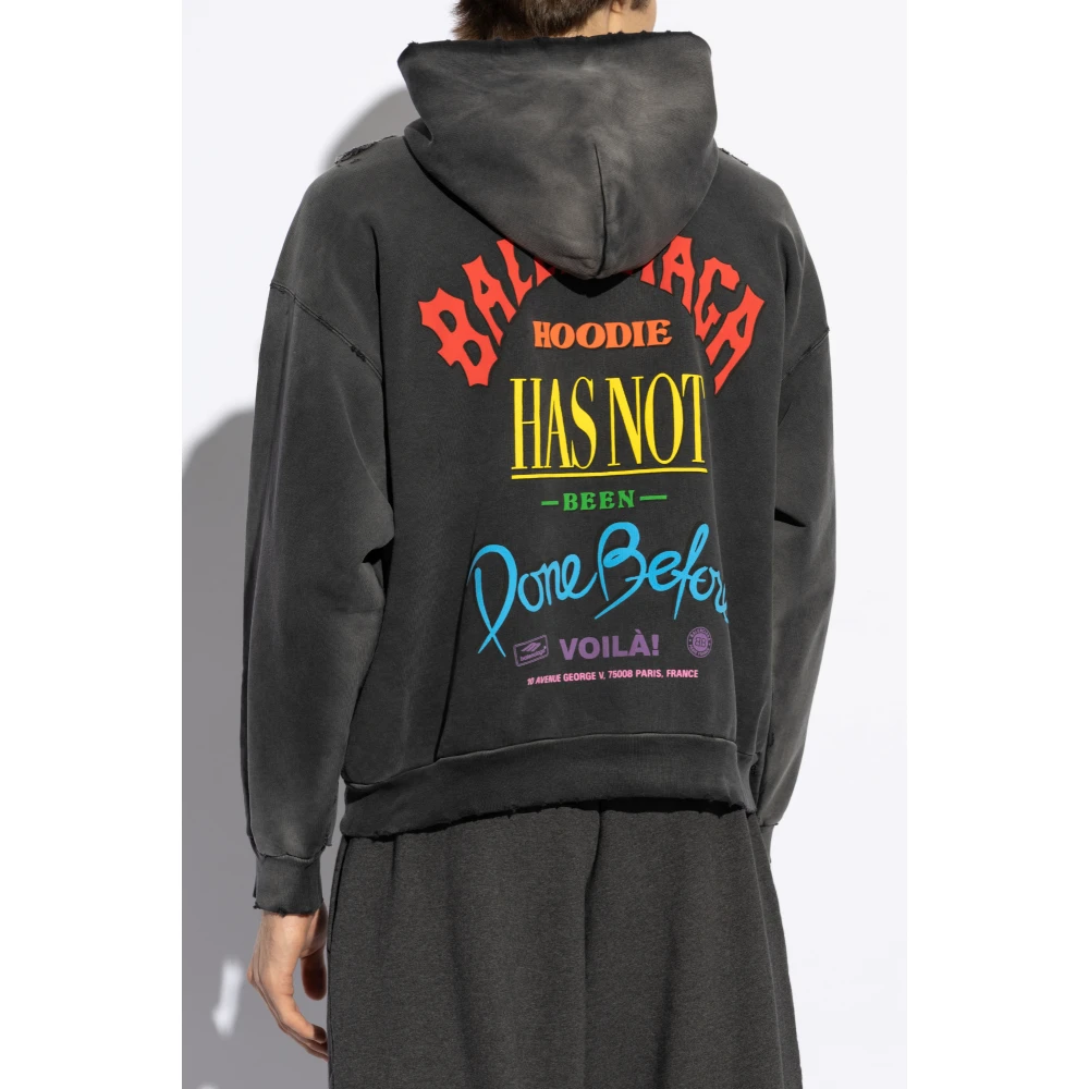 Balenciaga Hoodie Gray Heren