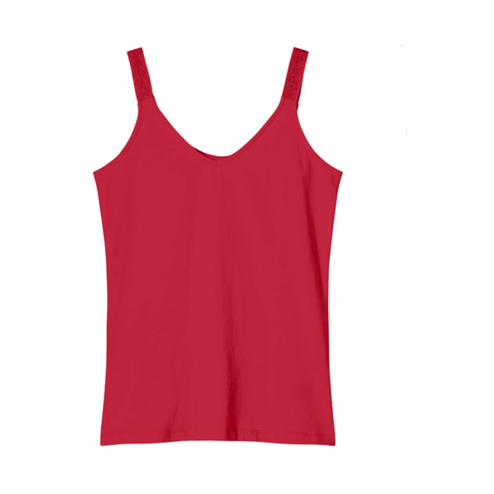 Summum Woman Omkeerbare Singlet Katoen Elastaan Basic Red Dames