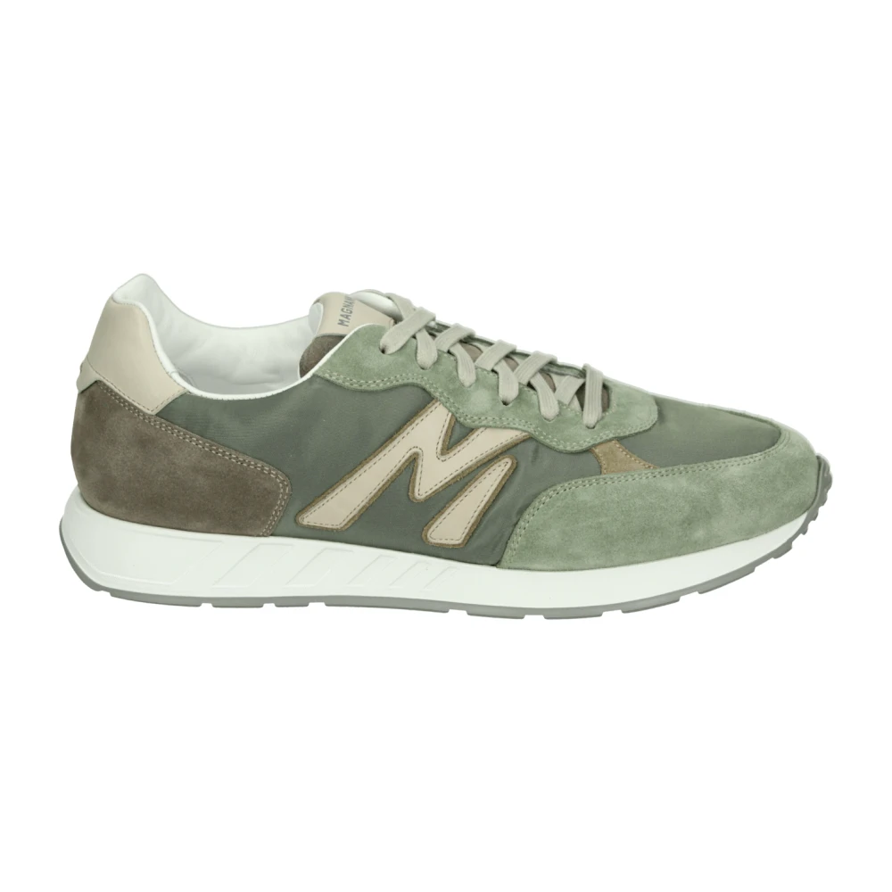 Magnanni Groene Casual Sneakers met Uitneembaar Voetbed Heren Schoenen