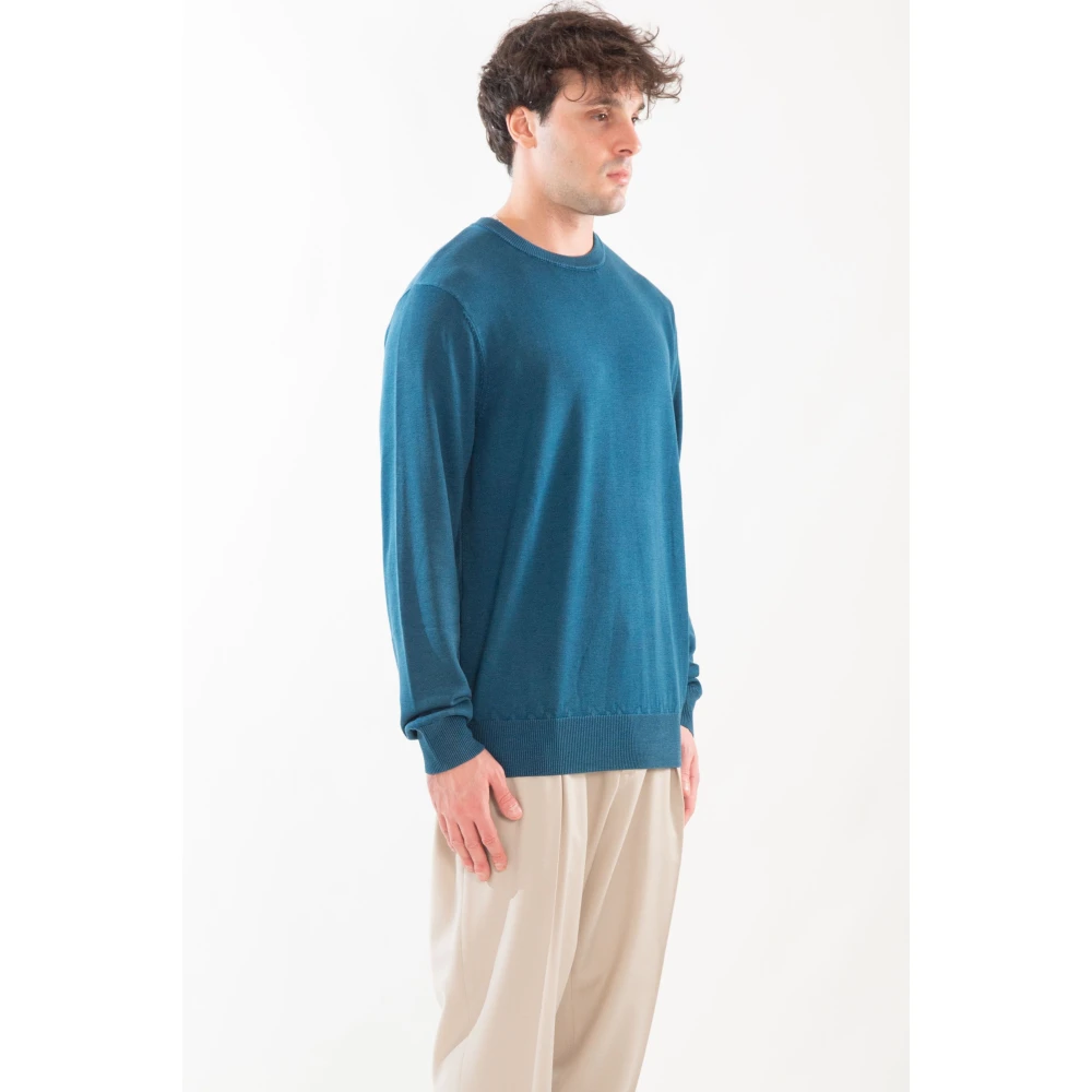 MC2 Saint Barth Vintage Merino Sweater Blue Heren
