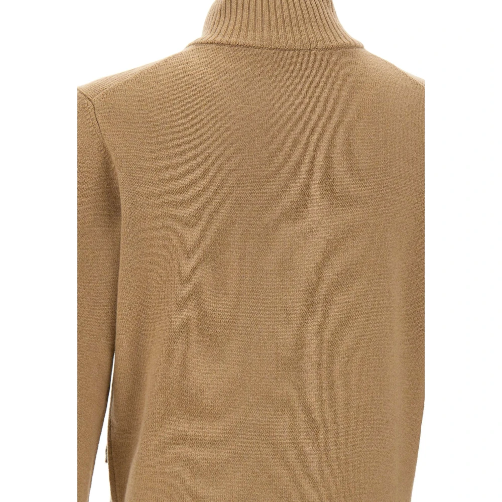 Kangra Bruine Merinowol Vest met Zijde en Kasjmier Brown Heren