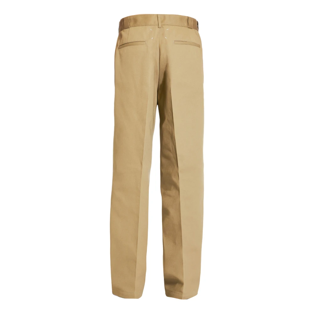 Maison Margiela Beige Katoenen Straight Leg Broek Beige Heren