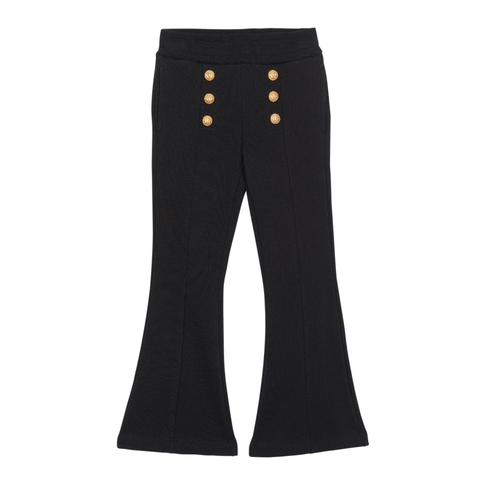 Balmain Avslappnade utsvängda byxor Black, Flicka