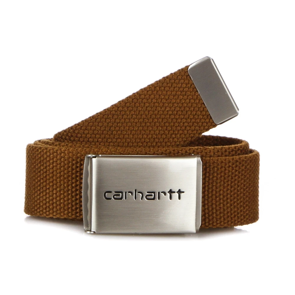 Carhartt WIP Chroom Tawny Stoffen Riem Clip Brown Heren
