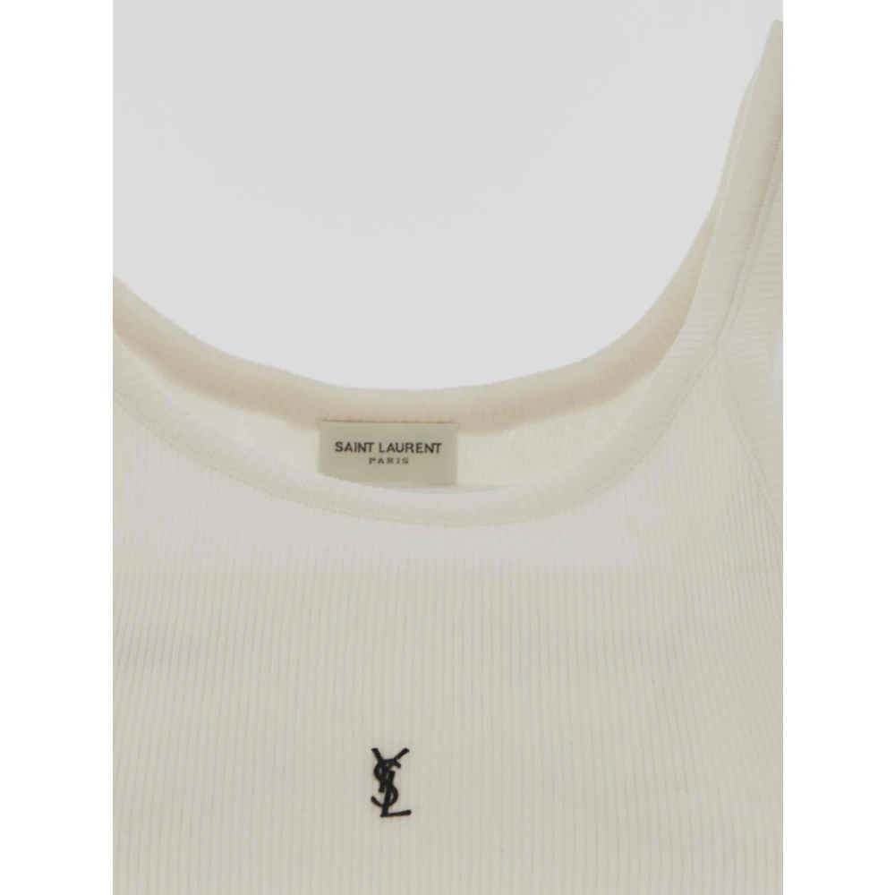 Saint Laurent Cassandre Tank Top White Heren