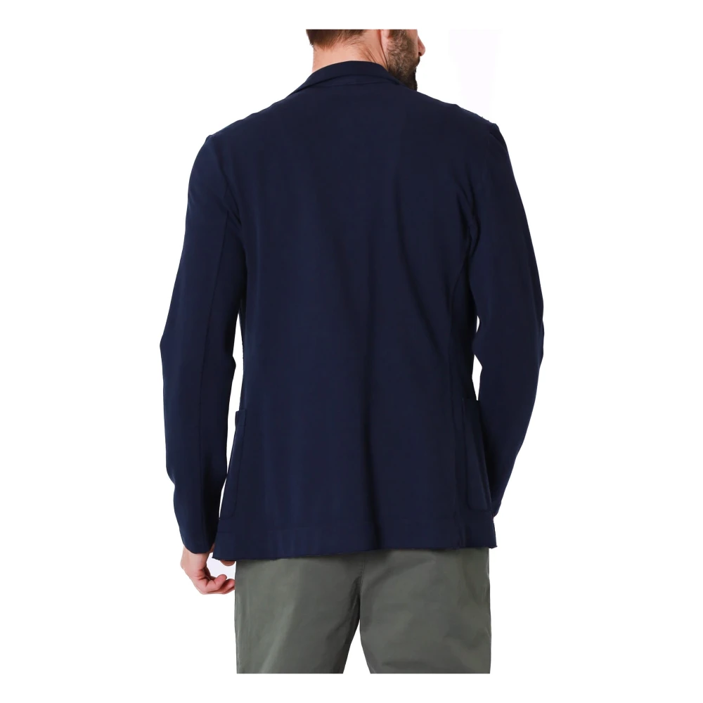 BOB Blauwe Jersey Stretch Blazer Jas Blue Heren
