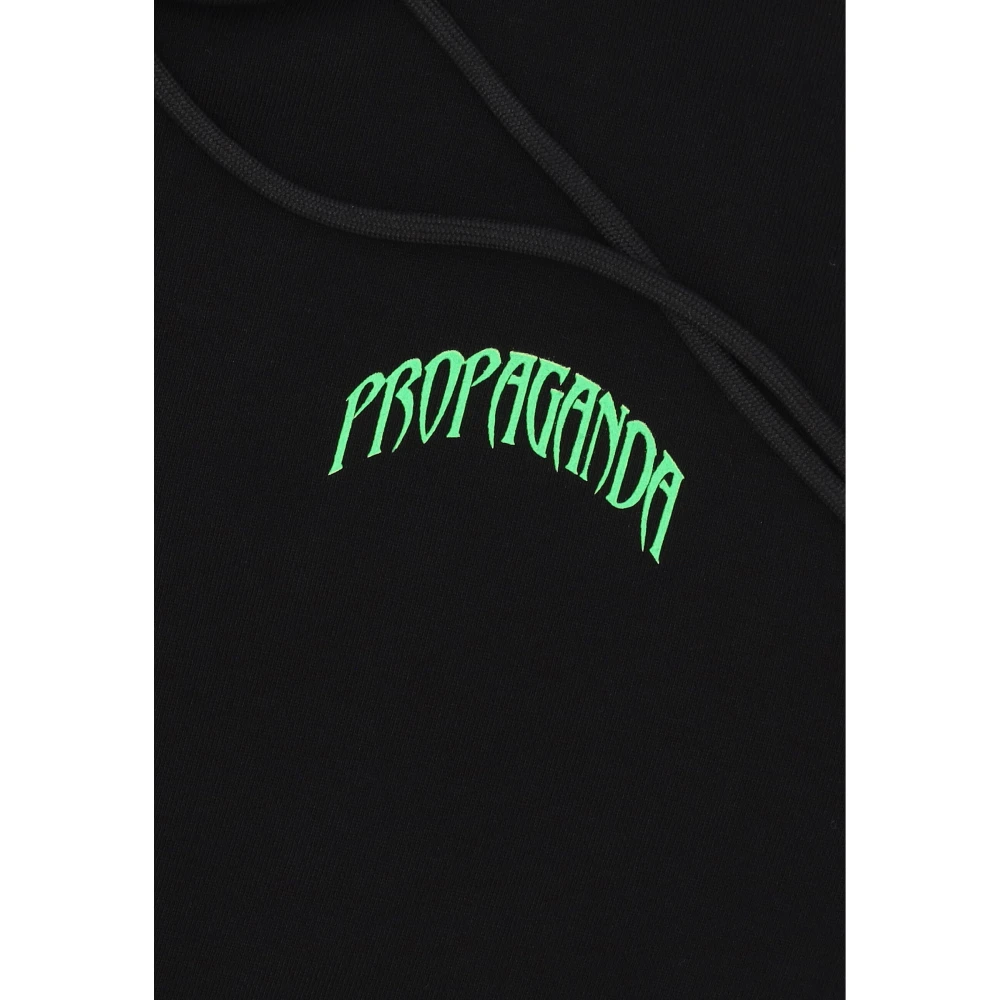 Propaganda Zwarte Driehoekige Hoodie Mannen Black Heren
