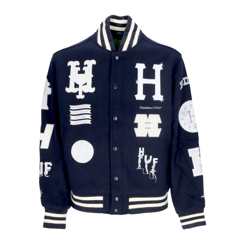 HUF Klassisk Varsity Jacka Navy Blue, Herr