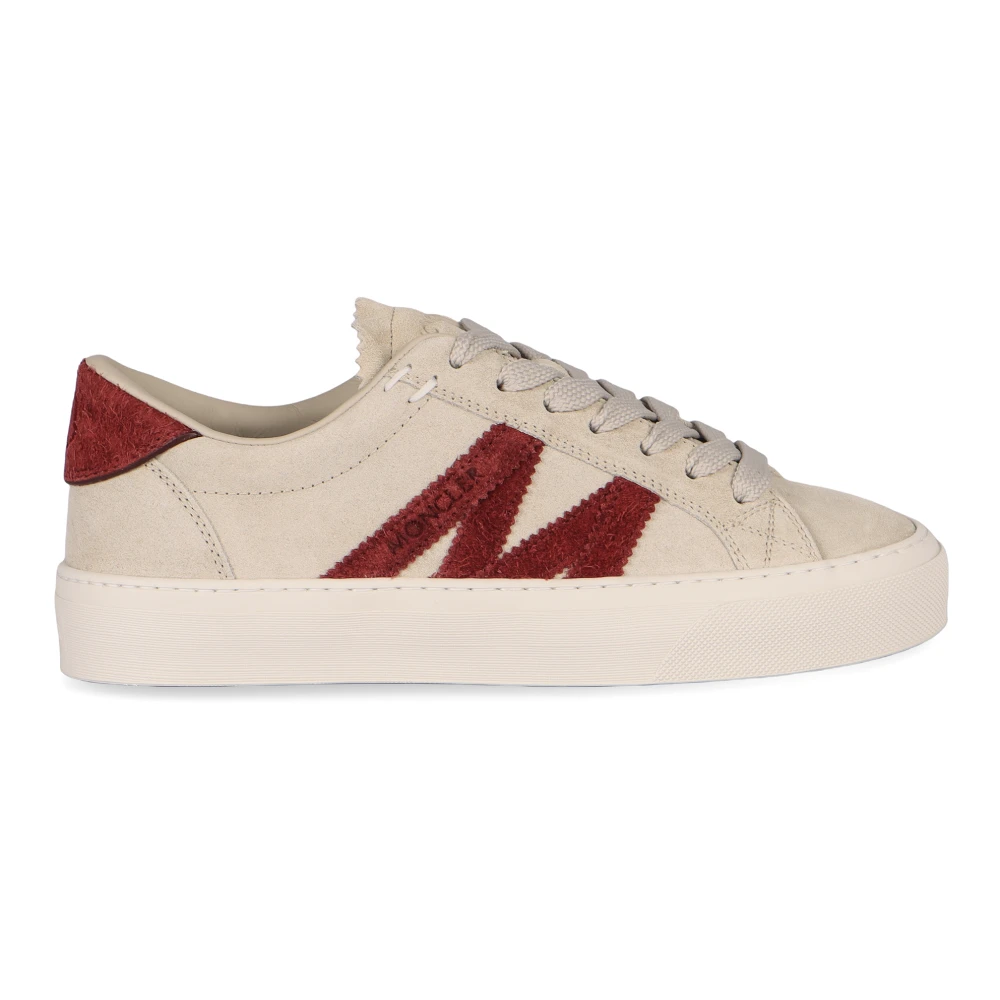 Moncler Women's Beige Monaco2 Leather Sneaker