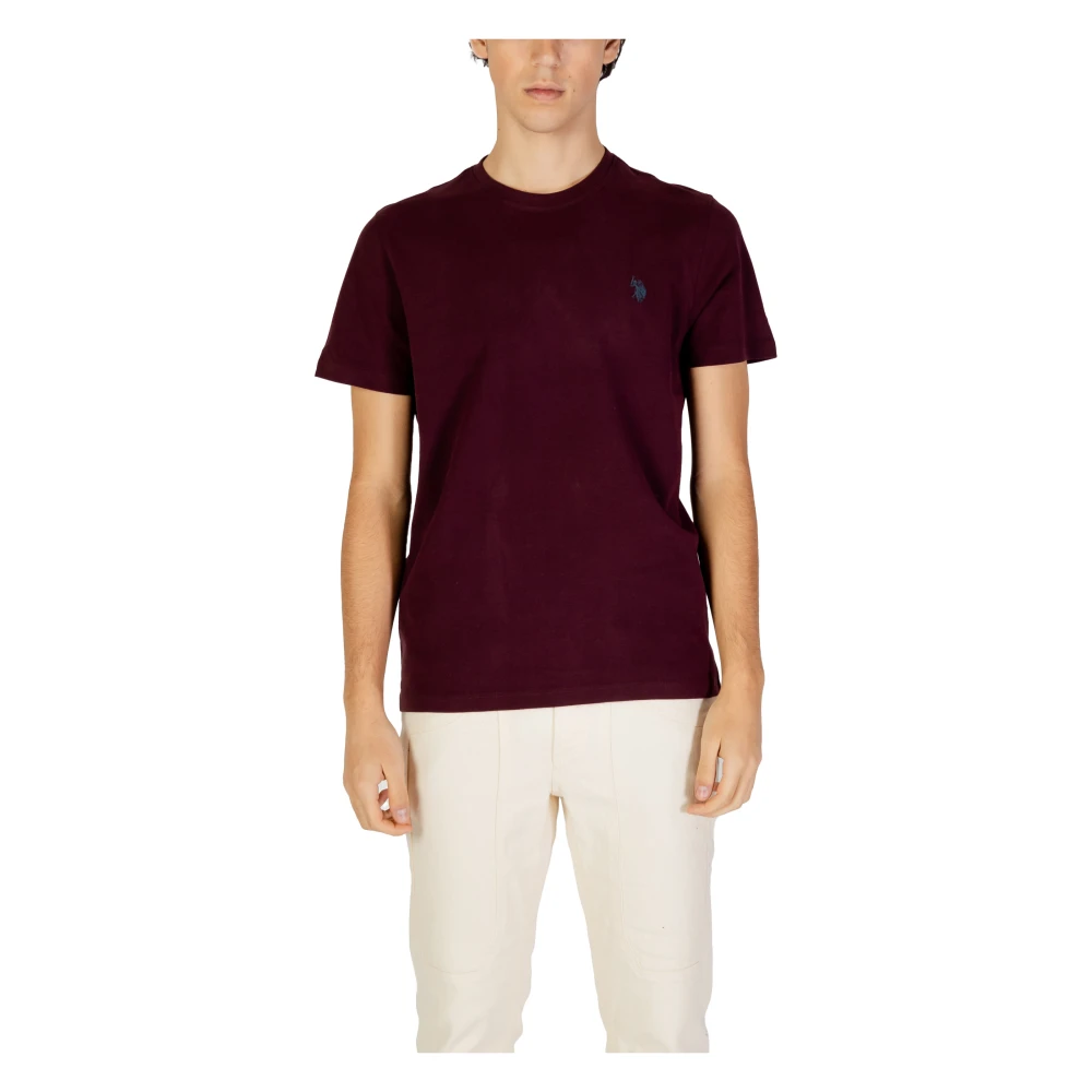 U.s. Polo Assn. Bordeaux Katoenen T-Shirt Red Heren