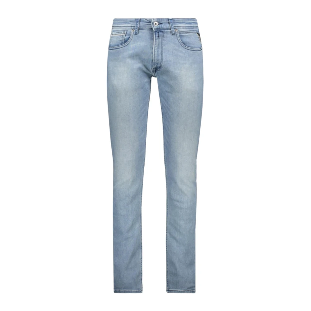 Replay Męski Niebieski Jeansy, Mężczyzna,, Slim-Fit Spodnie Dżinsowe W38 L32