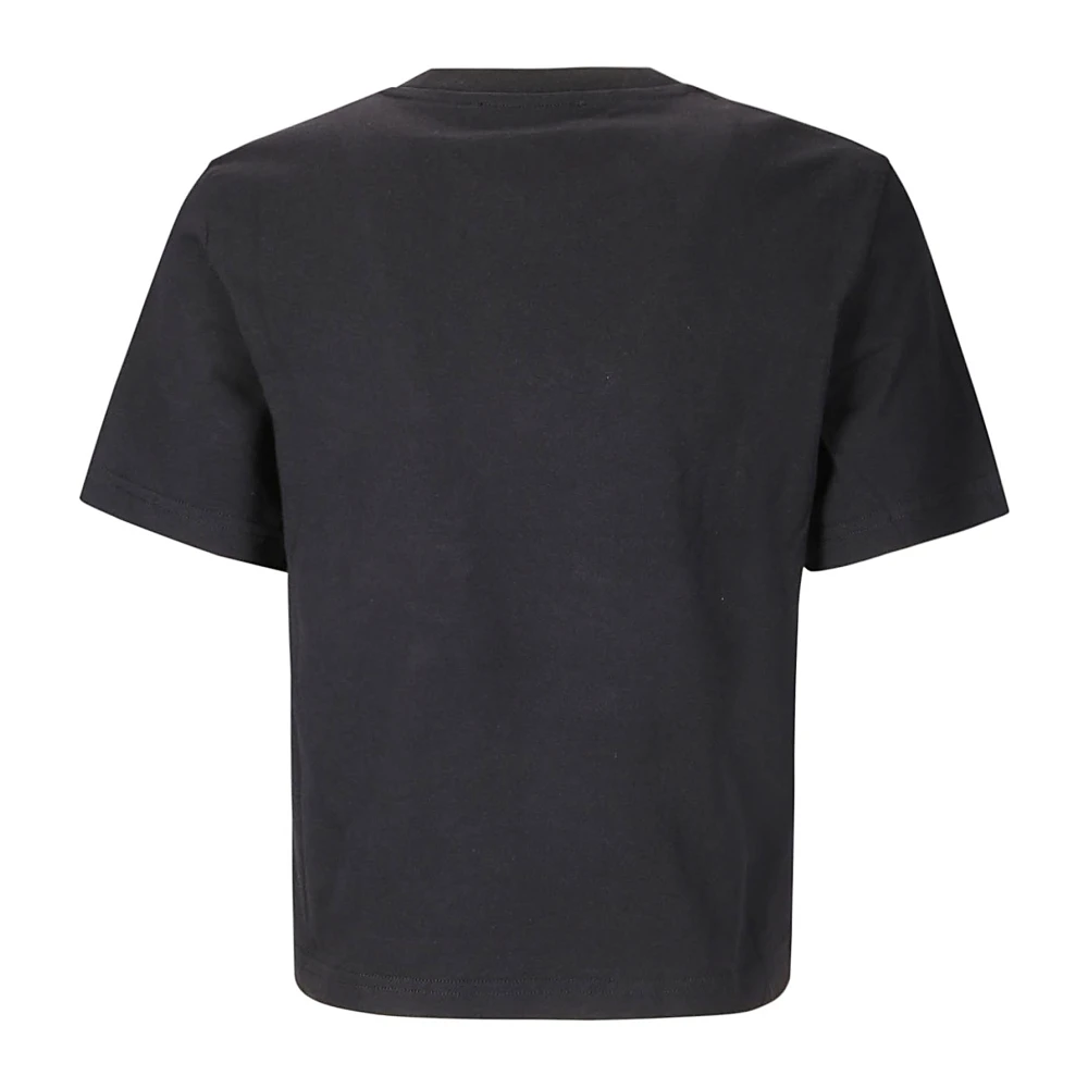 JW Anderson Geborduurd Logo Crop T-shirt Black Dames