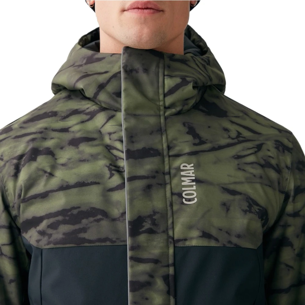 Colmar Camouflage Ski Jas met Reflecterende Details Green Heren