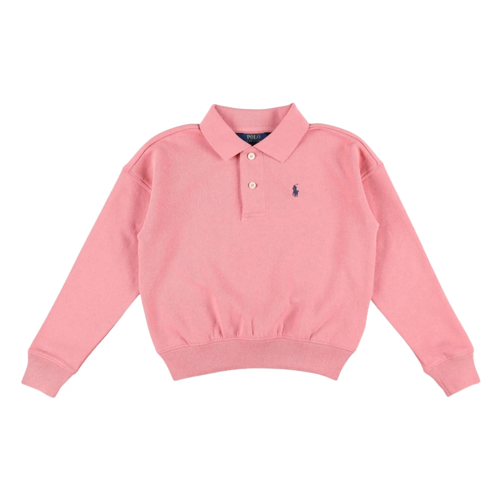Ralph Lauren Girls Pink Polo Sweatshirt In