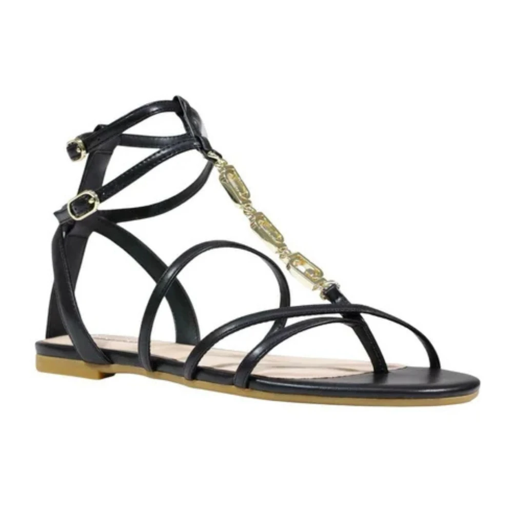 Liu Jo Sandy 09 Sandal - Female - Flat Sandals - Black - 5 Uk - Shoes