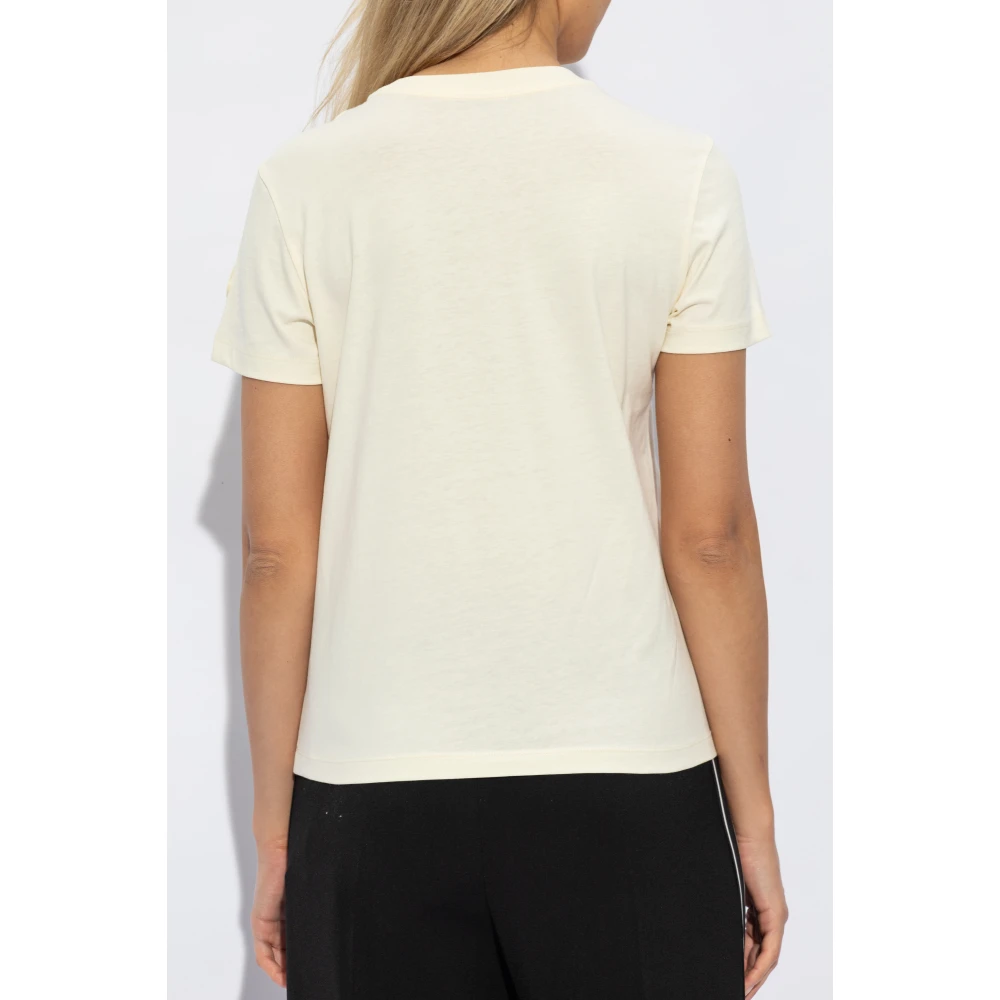 Moncler T-shirt met logo Beige Dames