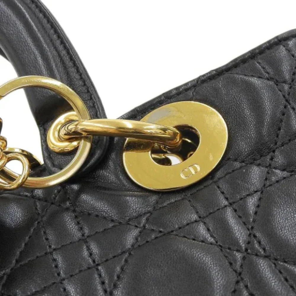 Dior Vintage Pre-owned Leather dior-bags Black Dames