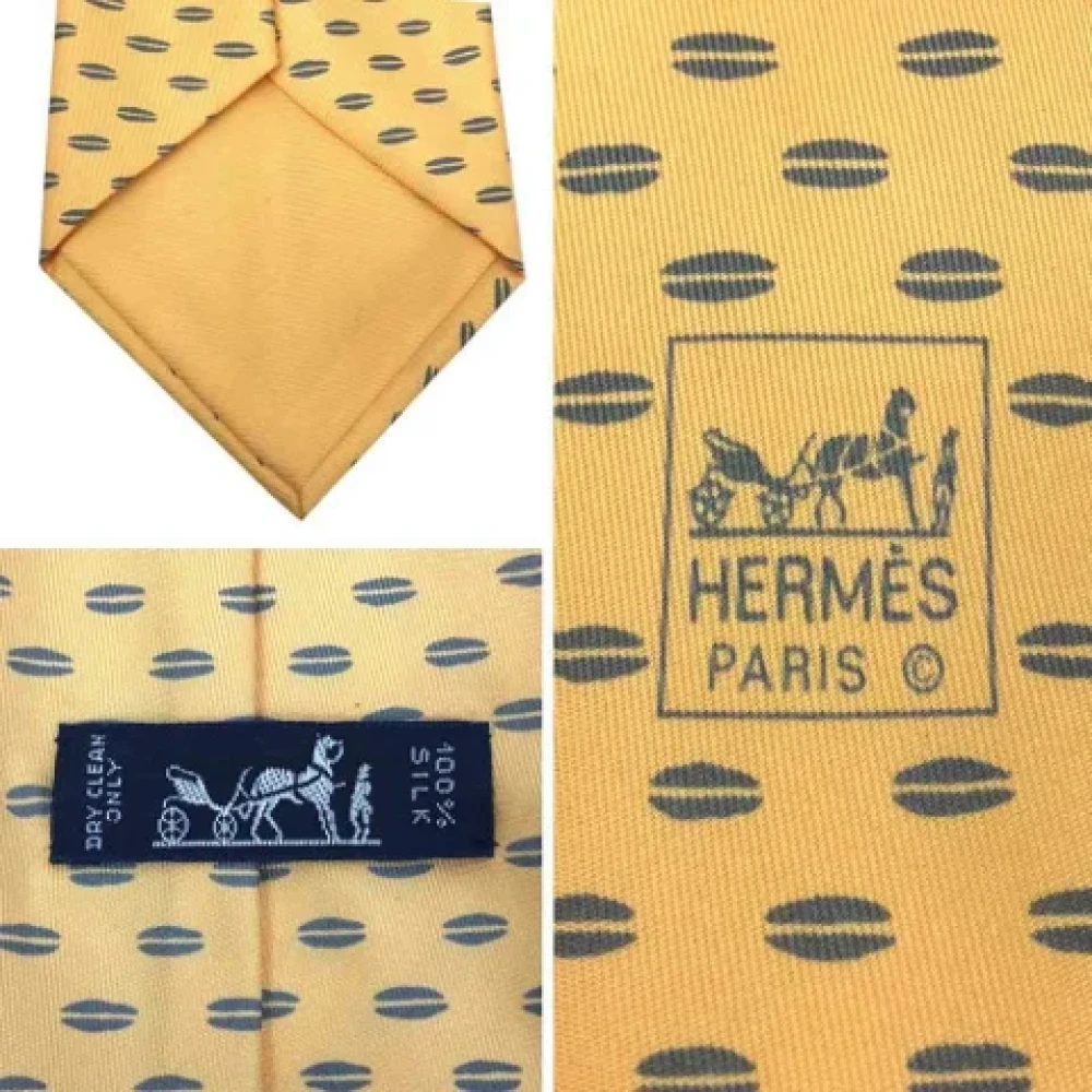 Hermès Vintage Pre-owned Silk home-office Yellow Heren