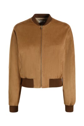 brown-zip-front-jacket-with-ribbed-cuffs