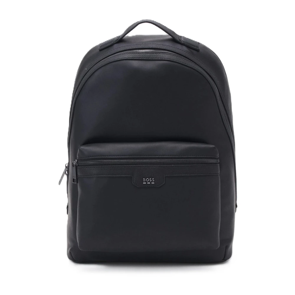 Boss Eco Leer Jareth Rugzak Black Heren