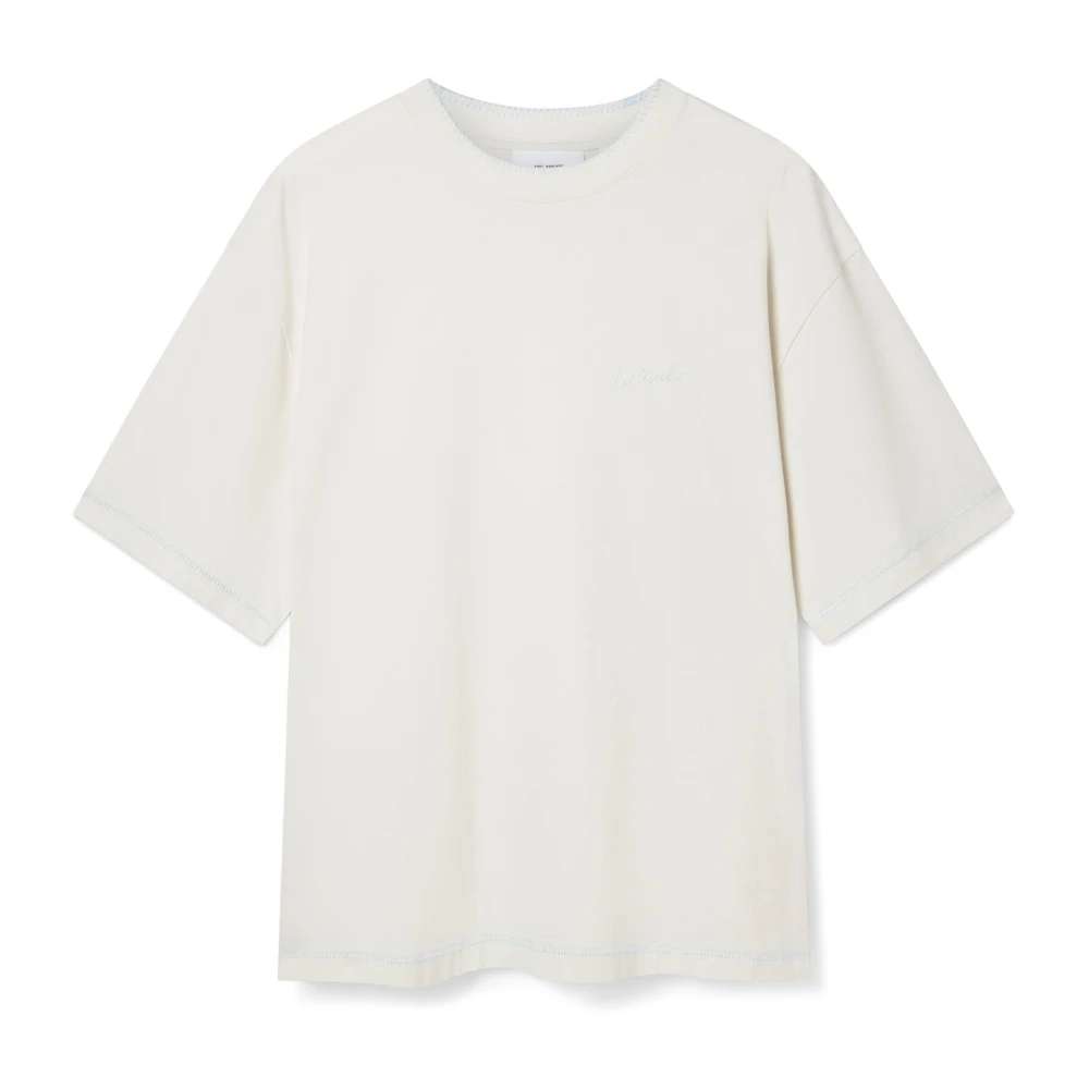 Offwhite Stitch Oversized T-Shirt Top