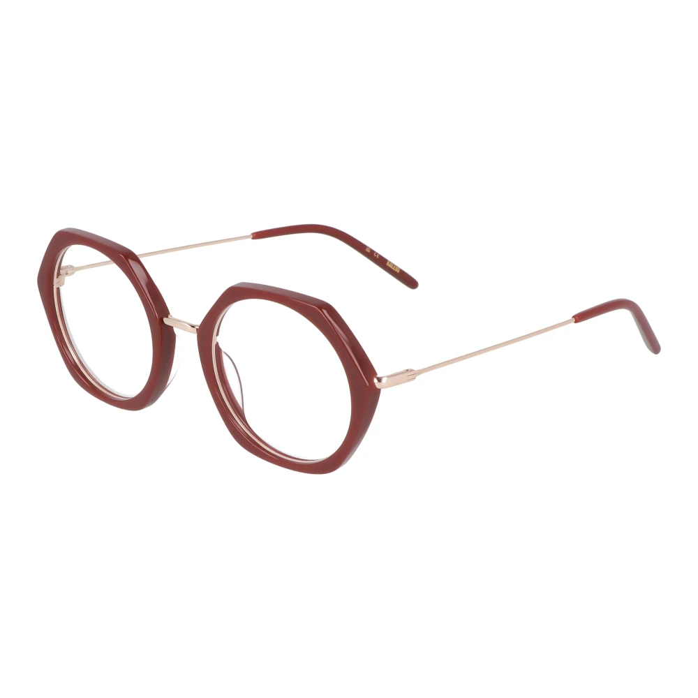 Kaleos Moderne Hexagonale Bril Rambeau Brown Unisex