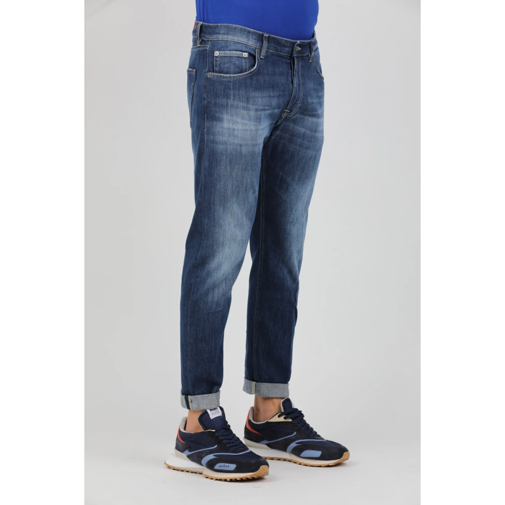 Dondup Reguliere Denim Stretch Jeans Icon Blue Heren