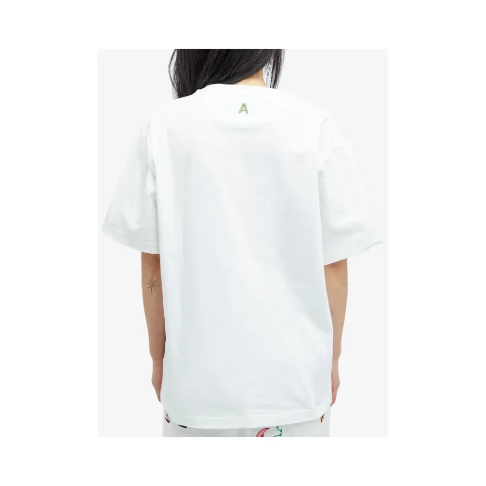 Alemais Geborduurd Casual T-shirt White Dames