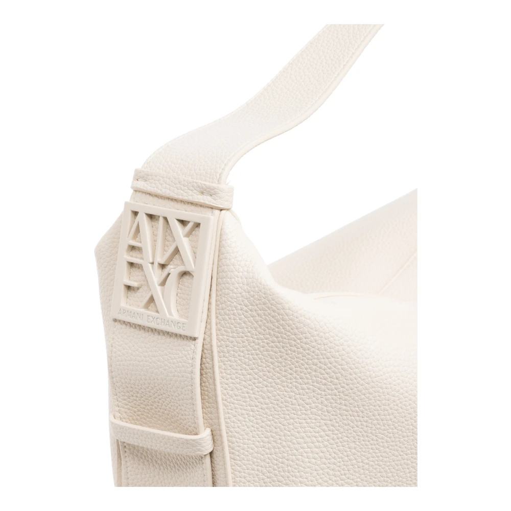Armani Exchange Stijlvolle Tote Bag met Rits White Dames