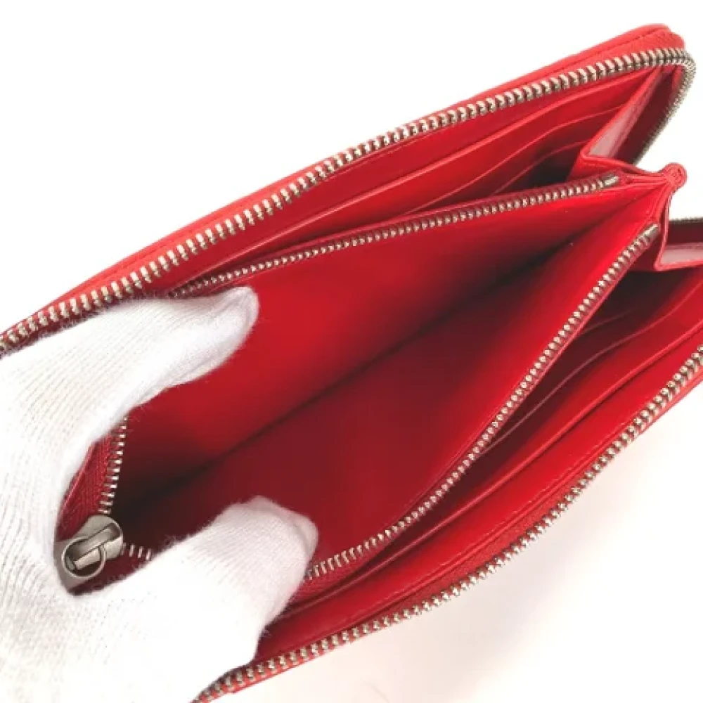 Bottega Veneta Vintage Pre-owned Leather wallets Red Dames