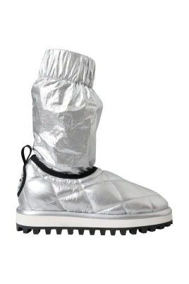 Quiltade Metallic Ankelboots