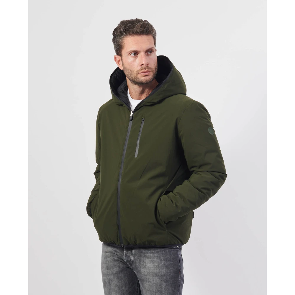 Save The Duck Omkeerbare Groene Jas met Rits Green Heren