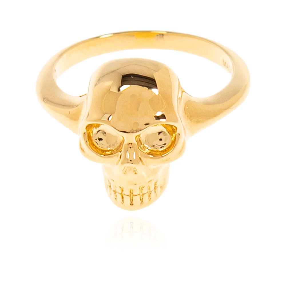 Alexander Mcqueen Women's Yellow Rings, 52 Mm, Brass Ring